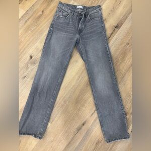 Zara Women’s High rise Classic black\Gray Straight Jeans